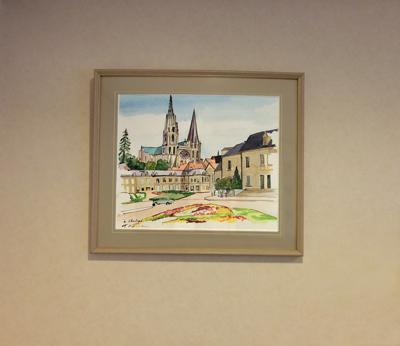 個室にかけられている絵画